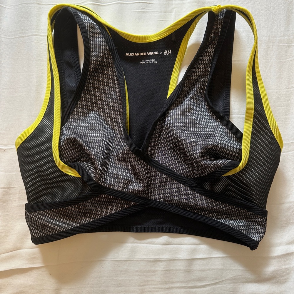 Alexander Wang x H&M Black and Yellow Sports Bra